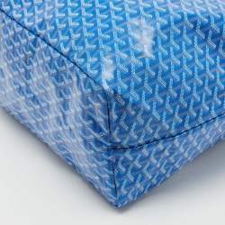 Pre Owned Goyard Blue Goyardine Coated Canvas and Leather Saint Louis GM Tote