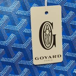Pre Owned Goyard Blue Goyardine Coated Canvas and Leather Saint Louis GM Tote
