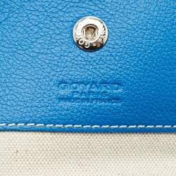 Pre Owned Goyard Blue Goyardine Coated Canvas and Leather Saint Louis GM Tote