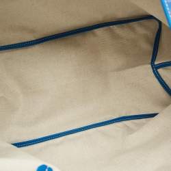 Pre Owned Goyard Blue Goyardine Coated Canvas and Leather Saint Louis GM Tote