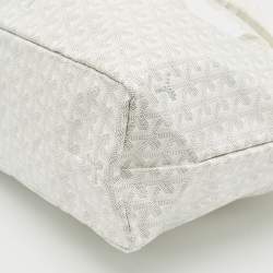 Pre Owned Goyard White Goyardine Coated Canvas and Leather Saint Louis PM Tote