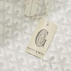 Pre Owned Goyard White Goyardine Coated Canvas and Leather Saint Louis PM Tote