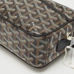 Pre Owned Goyard Black Goyardine Coated Canvas and Leather Cap Vert PM Crossbody Bag