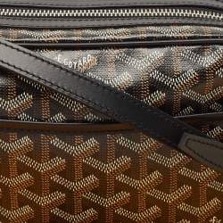 Pre Owned Goyard Black Goyardine Coated Canvas and Leather Cap Vert PM Crossbody Bag