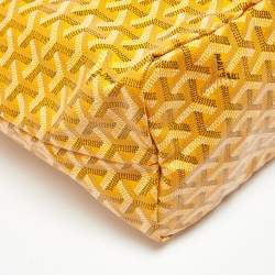 Pre Owned Goyard Yellow Goyardine Coated Canvas and Leather Saint Louis PM Tote