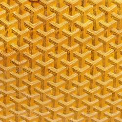 Pre Owned Goyard Yellow Goyardine Coated Canvas and Leather Saint Louis PM Tote