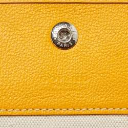 Pre Owned Goyard Yellow Goyardine Coated Canvas and Leather Saint Louis PM Tote