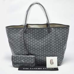 Pre Owned Goyard Grey Goyardine Coated Canvas and Leather Saint Louis GM Tote