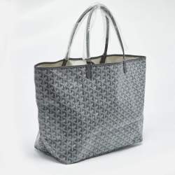 Pre Owned Goyard Grey Goyardine Coated Canvas and Leather Saint Louis GM Tote