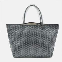 Pre Owned Goyard Grey Goyardine Coated Canvas and Leather Saint Louis GM Tote