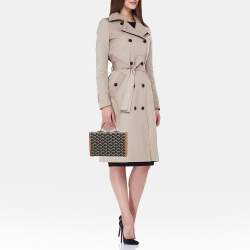 Pre Owned Goyard Brown Goyardine Coated Canvas and Leather Grand Hotel Trunk