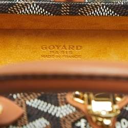 Pre Owned Goyard Brown Goyardine Coated Canvas and Leather Grand Hotel Trunk