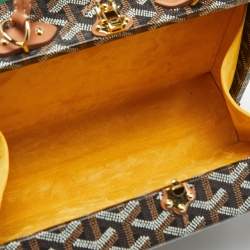 Pre Owned Goyard Brown Goyardine Coated Canvas and Leather Grand Hotel Trunk