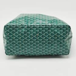 Pre Owned Goyard Green Goyardine Coated Canvas and Leather Saint Louis GM Tote