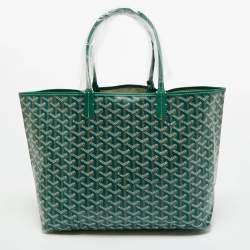 Pre Owned حقيبة يد ساينت لويس جوارد قماش وجلد مقاوى جويرادين أخضر بي إم