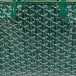 Pre Owned حقيبة يد ساينت لويس جوارد قماش وجلد مقاوى جويرادين أخضر بي إم