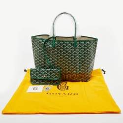 Pre Owned حقيبة يد ساينت لويس جوارد قماش وجلد مقاوى جويرادين أخضر بي إم