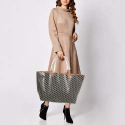 Pre Owned Goyard Brown Goyardine Coated Canvas and Leather Saint Louis GM Tote