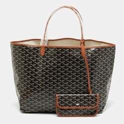 Pre Owned Goyard Brown Goyardine Coated Canvas and Leather Saint Louis GM Tote
