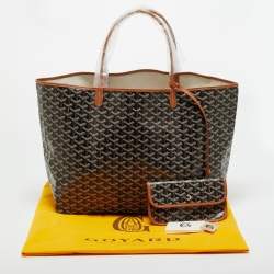 Pre Owned Goyard Brown Goyardine Coated Canvas and Leather Saint Louis GM Tote