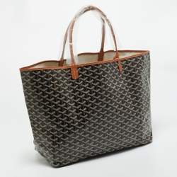 Pre Owned Goyard Brown Goyardine Coated Canvas and Leather Saint Louis GM Tote