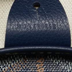 Pre Owned Goyard Navy Blue Goyardine Coated Canvas and Leather Artois MM Tote