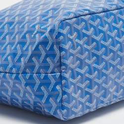 مملوكة مسبقًا Goyard Blue Goyardine Coated Canvas and Leather Saint Louis PM Tote