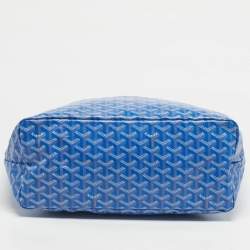 مملوكة مسبقًا Goyard Blue Goyardine Coated Canvas and Leather Saint Louis PM Tote