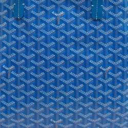 مملوكة مسبقًا Goyard Blue Goyardine Coated Canvas and Leather Saint Louis PM Tote