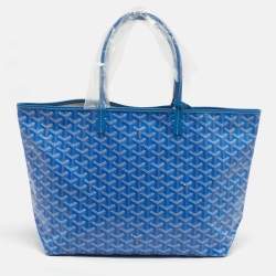 مملوكة مسبقًا Goyard Blue Goyardine Coated Canvas and Leather Saint Louis PM Tote