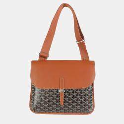 مملوكة مسبقًا حقيبة مراسلة غويارد كروسييه قماش جويرديني أسود/ذهبي حجم وسط