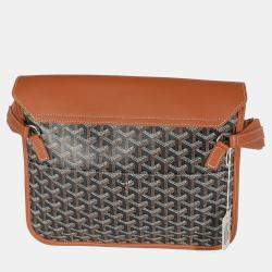 مملوكة مسبقًا حقيبة مراسلة غويارد كروسييه قماش جويرديني أسود/ذهبي حجم وسط