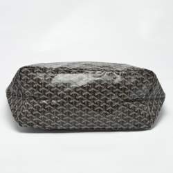 Pre Owned Goyard Black Goyardine Coated Canvas and Leather Saint Louis GM Tote