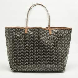 Pre Owned Goyard Brown Goyardine Coated Canvas and Leather Saint Louis GM Tote