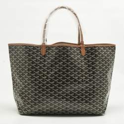 Pre Owned Goyard Brown Goyardine Coated Canvas and Leather Saint Louis GM Tote
