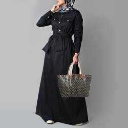 Pre Owned Goyard Brown Goyardine Coated Canvas and Leather Saint Louis GM Tote