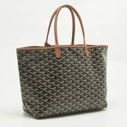 Pre Owned Goyard Brown Goyardine Coated Canvas and Leather Saint Louis PM Tote