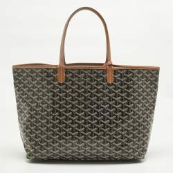 Pre Owned Goyard Brown Goyardine Coated Canvas and Leather Saint Louis PM Tote