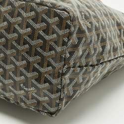 Pre Owned Goyard Brown Goyardine Coated Canvas and Leather Saint Louis PM Tote