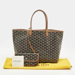 Pre Owned Goyard Brown Goyardine Coated Canvas and Leather Saint Louis PM Tote