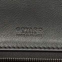 Pre Owned Goyard Black Goyardine Coated Canvas and Leather Sainte Marie MM Clutch
