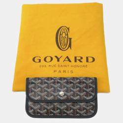 مملوكة مسبقًا حقيبة يد سانت لويس غويارد جلد PVC أسود مقاس صغير