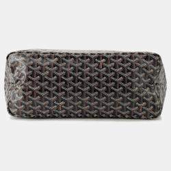 مملوكة مسبقًا حقيبة يد سانت لويس غويارد جلد PVC أسود مقاس صغير