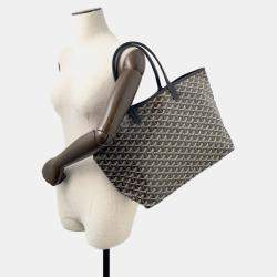 مملوكة مسبقًا حقيبة يد سانت لويس غويارد جلد PVC أسود مقاس صغير