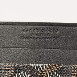 مملوكة مسبقًا Goyard Saint Sulpice Black Goyardine Coated Canvas and Leather Card Holder