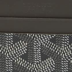 مملوكة مسبقًا Goyard Saint Sulpice Grey Goyardine Coated Canvas and Leather Card Holder