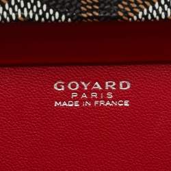 Pre Owned Goyard Minaudière Trunk Black Goyardine Coated Canvas and Leather Bag
