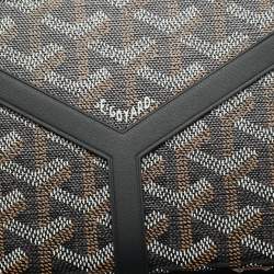 Pre Owned Goyard Minaudière Trunk Black Goyardine Coated Canvas and Leather Bag