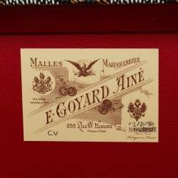 Pre Owned Goyard Minaudière Trunk Black Goyardine Coated Canvas and Leather Bag