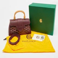مملوكة مسبقًا Goyard Saigon Mini Burgundy Goyardine Coated Canvas and Leather Top Handle Bag